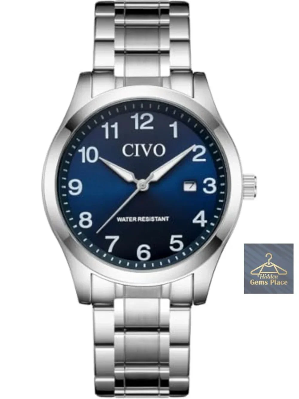 Men's Stainless Steel Quartz Watch - Easy Read Analog Dress Wrist Watch